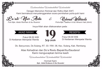 Kartu nasi nikah (tonjokan)